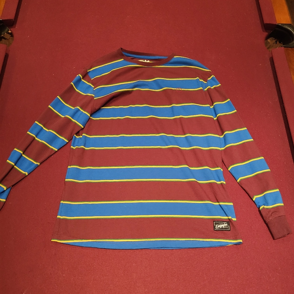 Blue Maroon striped Empyre long sleeve